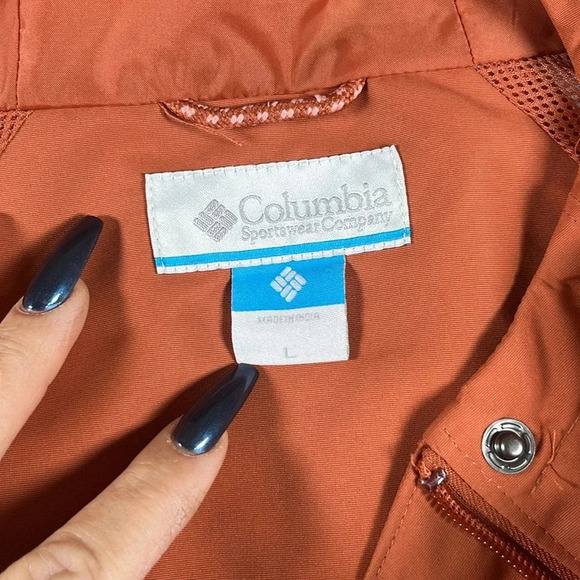 Columbia‎ South Canyon Coat Lg Orange Rust Color NWOT Outdoor Hiking Waterproof - Picture 6 of 11